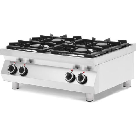 Table de cuisson à gaz Kitchen Line 4 feux 19kW 800x700x(H)310 mm - Hendi