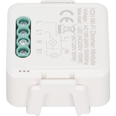 Module variateur intelligent WiFi, interrupteur secondaire, contrôle via application mobile, compatible avec Google WiFi.
