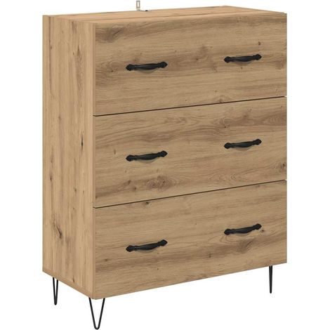 Sideboard with Drawer Artisan Oak 69.5 x 34 x 90 cm vidaXL