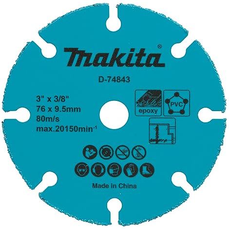 Makita – Disque diamant carbure Ø76 mm pour meuleuse compacte – Coupe nette PVC, plastique, époxy – Idéal pour espaces confinés (1/5)
