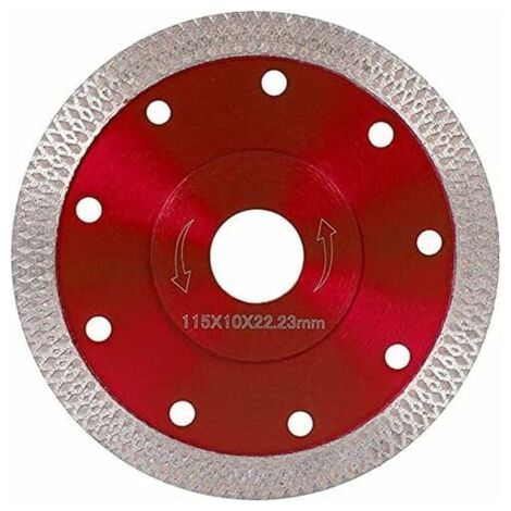 115 mm ultradünne Diamantscheibe – Für Winkelschleifer – Schneidet Porzellan, Fliesen, Granit, Marmor, Beton – Montage 22, 23 mm (1/5)