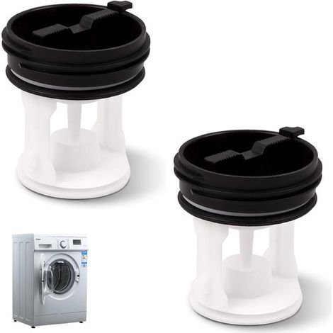 Lot de 2 filtres à peluches pour lave-linge – 63 x 45 mm – Réutilisables – Compatibles avec diverses marques (1/5)