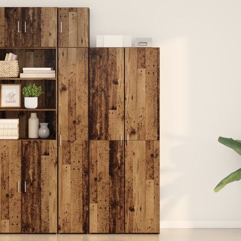 Highboard 2 pcs Altholz 70 x 42,5 x 185 cm