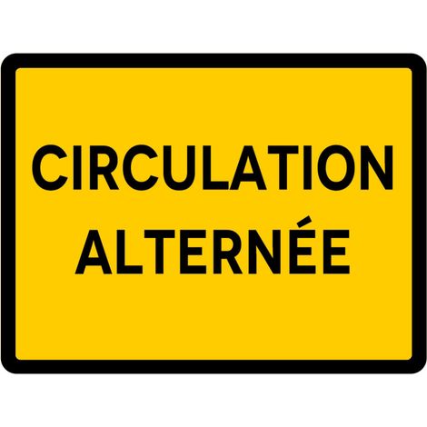 Signalisation de Travaux Temporaires Panneaux de Travaux  Temporaires. Danger Chantier Temporaire - Circulation alternée - Panneau rétroréfléchissant