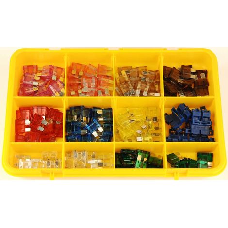 Assortimento di 140 fusibili a lamelle intercambiabili