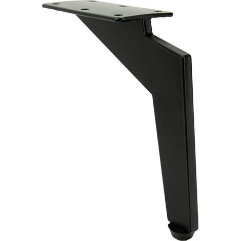 Pata para mueble loft, color negro mate, altura 15 cm (1/5)