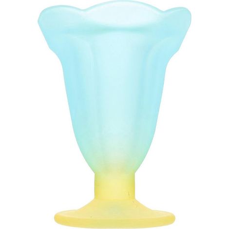 Tasse vintage en verre dépoli, tasse à dessert colorée, tasse à milkshake, tasse à glace-13.5X10X8CM-Blue (1/4)