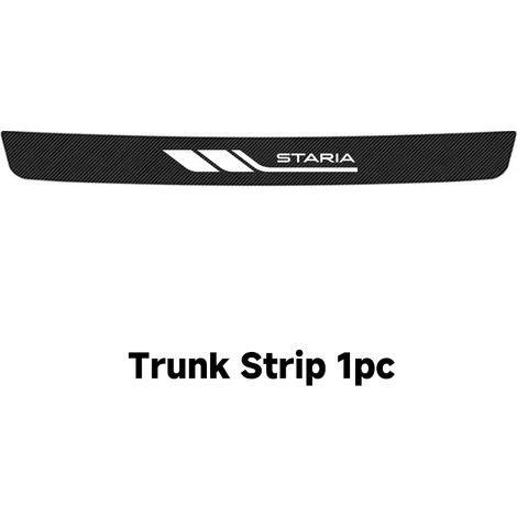 (Staria Trunk G-White) Protection de seuil de porte en fibre de carbone anti-rayures, compatible Hyundai Staria. Accessoires auto - Bande décorative pour coffre. (1/4)
