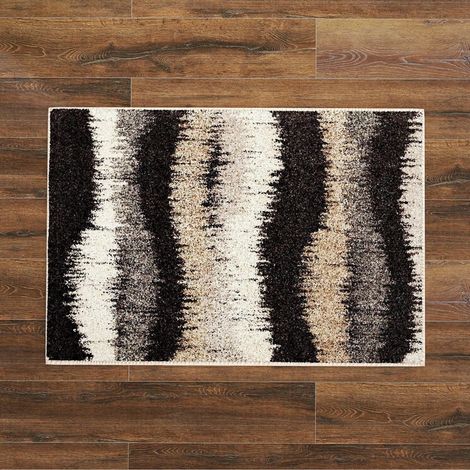 Tapis de bain à carreaux, absorbant, antidérapant, doux au toucher, paillasson de toilettes, tapis carré pour la maison - 40 x 60 cm (1/3)