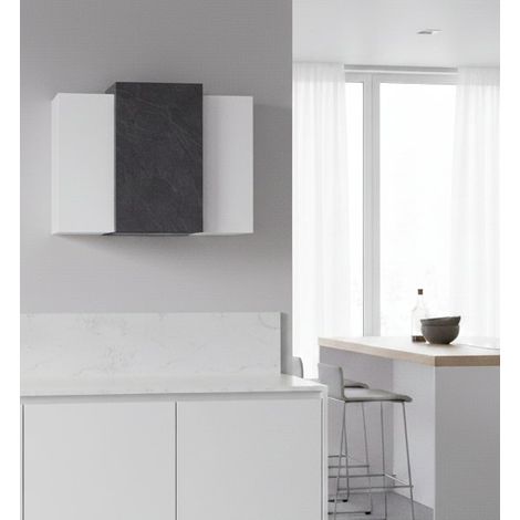 Mobile Pensile - 3 Ripiani 6 Vani, Bianco Lucido, -, 90x66h cm Jaen