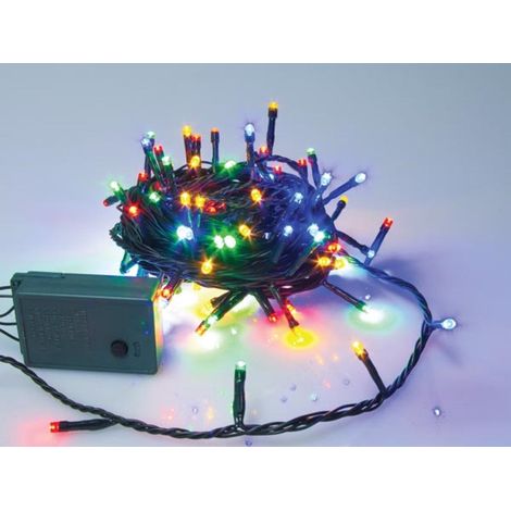 SPARKLE LIGHT LED - 8 M - 120 LAMPES MULTICOLORES - FIL VERT - MODULATEUR VELLEMAN SP-LED-8-120-24V-MC