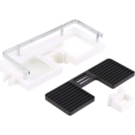 Étagère de rangement pour rideau de douche ABS, organisateur de plateau support pratique pour salle de bain