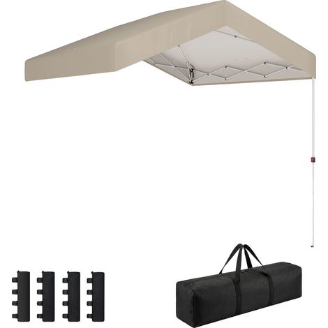 Tienda de campaña plegable, desplegable, con protección UV, color blanco. (1/2)