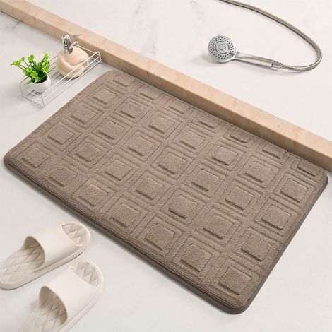 Tapis De Bain - Mousse À Mémoire De Forme - Antidérapant - Absorbant - 40 X 60 Cm (1/5)