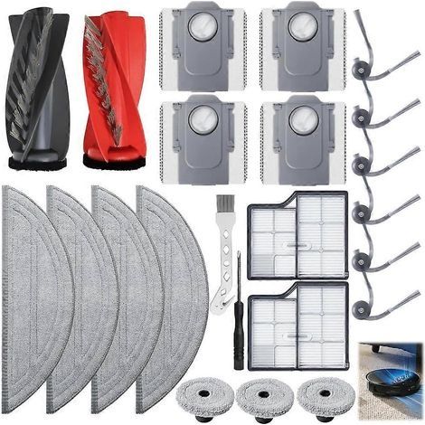 Kit d'accessoires de rechange pour aspirateur Roborock Saros 10/G30/S9 MaxV Ultra : brosse principale, filtre, serpillière, sacs à poussière (1/5)