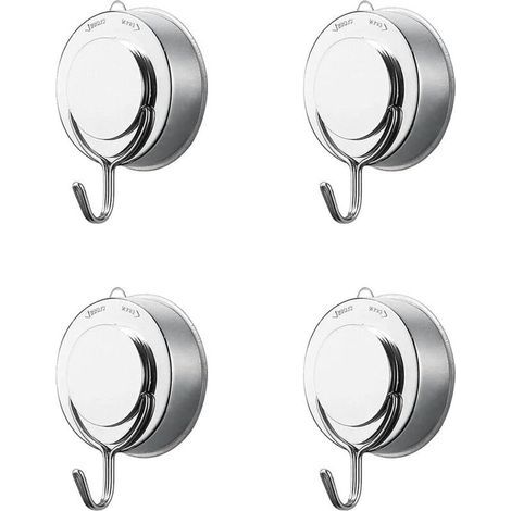 Robuster Saugnapfhaken aus Edelstahl für Bad, Toilette und Küche (4er-Set) (1/5)