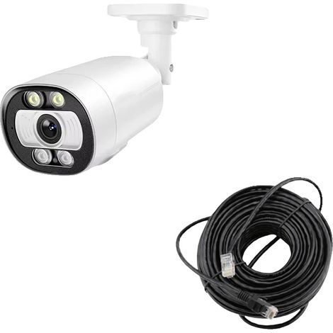 Caméra IP POE, Détection humaine, Audio bidirectionnel, 1PCS 5MP ajouter câble, Prise EU-a, 3.6mm-a (1/2)