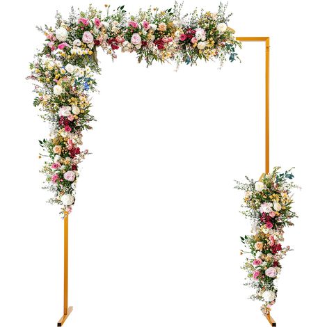 YISSALE-Metall-Hochzeitsbogen mit Standfuß - vielseitiger Dekorationsständer für Hochzeit, Verlobung, Geburtstag, Babyparty und mehr, geeignet für Innen- und Außenbereiche (1/5)