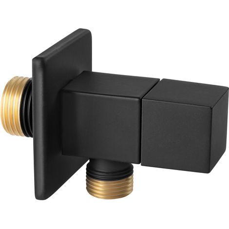 Válvula de conexión angular Quadro G1-2 X 3-8, negra (1/2)