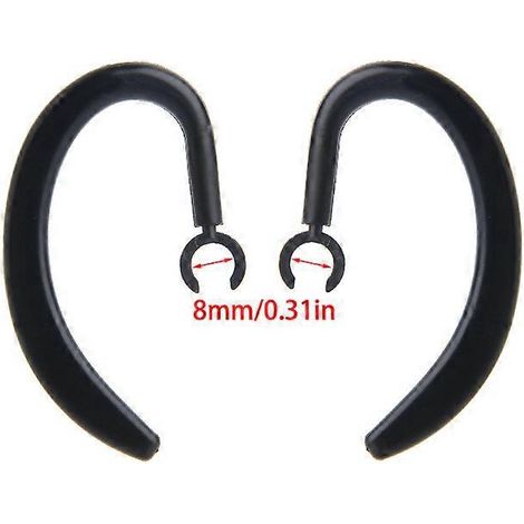 Support de fixation rotatif pour écouteurs sans fil avec crochets d'oreille antidérapants - Accessoires - 8 mm - Noir (1/5)