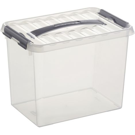 Sunware Aufbewahrungsbox Q-Line mit Deckel 30 x 20 cm 9 L transparent Boxen, Körbchen & Kisten