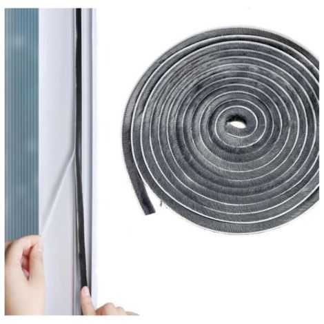 9mm(W) x 5mm(D) x 6M(L) Gray Seal Brush, Sliding Door Brush Seal, Dustproof, Windproof, Noise Reduction, Sliding Window Seal for Doors, Windows, Hardware (1/5)