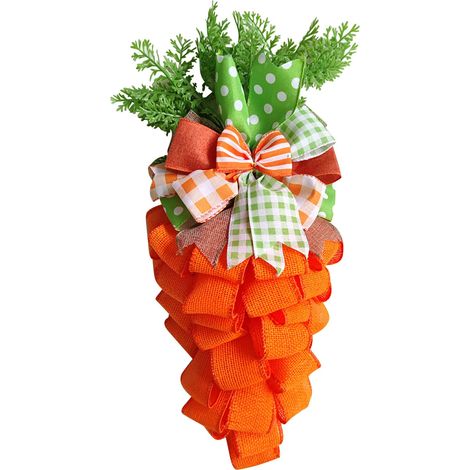 Guirlande Carotte - Décoration Pâques Artificielle pour Porte d'Entrée Cheminée Cuisine - Ornement Accrochable - 1 Pièce (1/5)