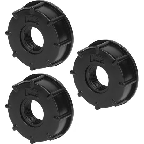 3 Pièces Adaptateur de Vidange G3/4 pour Raccord Réservoir IBC, Compatible Tuyau Diamètre 60mm, Filetage Moyen (1/5)