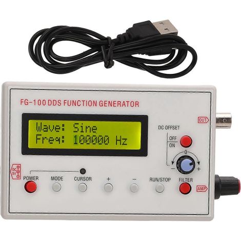 Signalgenerator DDS 1 Hz–500 kHz Sinus 1 Hz–20 kHz Rechteck Sägezahn Dreieckwelle Zubehör
