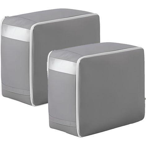 Sac Compression Rangement - 1 pièce, Sac Compression Auto-Compressant Gain Place - Gris (L+L), Pour Couettes/Valise/Voyage (1/5)