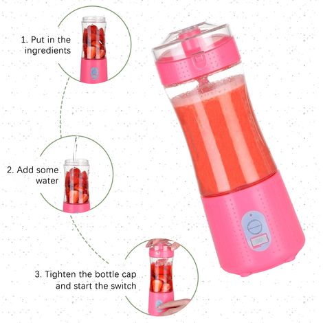 Tasse à jus électrique portable noire, petit extracteur de jus, mini extracteur de jus multifonctionnel rechargeable par USB pour une utilisation à domicile. (1/5)