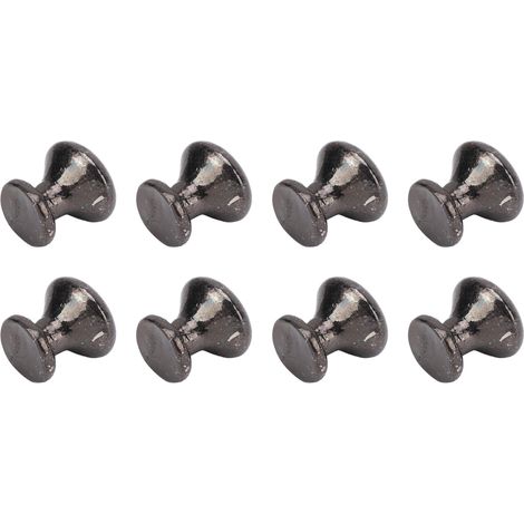 Stück Miniatur-Türgriffe mit rundem Kopf im Maßstab 1:12, schlichtes Design, schwarz, für Puppenhäuser (1/5)