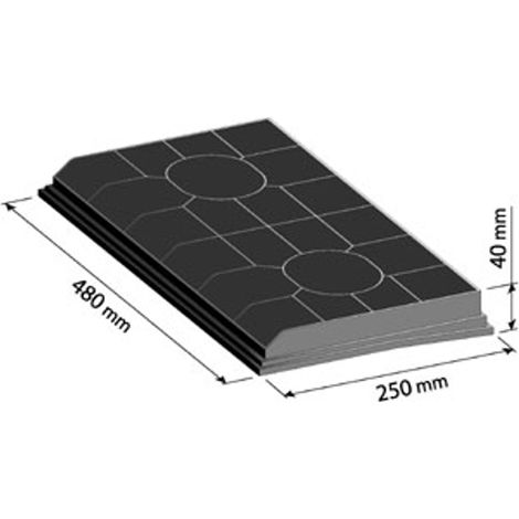 Ersatzteil - Kohlefilter Typ 190 FAT190 -  - WHIRLPOOL, ROSIERES, SCHOLTES, ARTHUR MARTIN ELECTROLUX, ELECTROLUX, BAUKNECHT, FAURE, IKEA, CANDY, IGNIS, AEG, JUNO