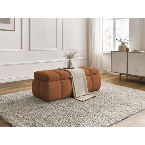 BOBOCHIC - Bout de lit DENALI tissu bouclette   Orange (1/5)