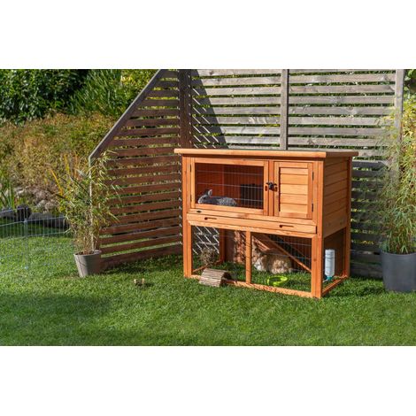 Kleintierstall mit Freilaufgehege 115x61x97 cm (1/5)
