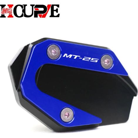 (MT-25 Bleu) Extension de béquille latérale CNC pour moto, compatible avec YAMAHA YZF-R3, YZF-R25, MT-03, MT-25, YZF MT R3, R25 maxpower (1/4)