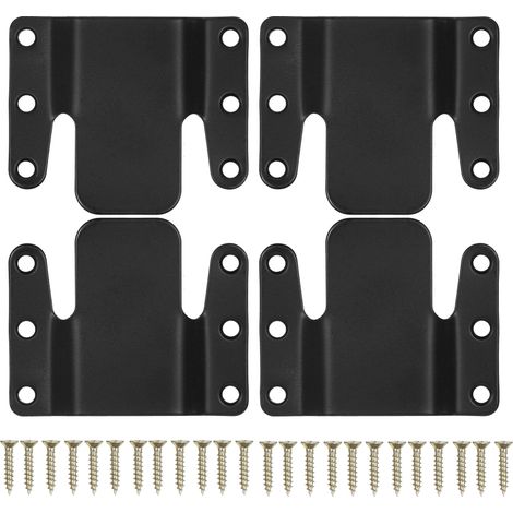 Lot de 4 connecteurs pour canapé d'angle, système d'emboîtement universel, clips faciles à installer, connecteurs robustes avec vis. (1/5)