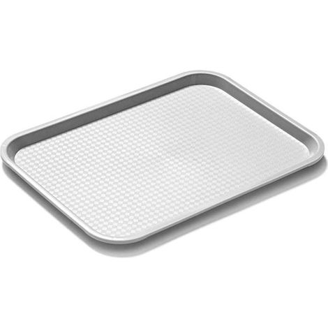 Plateau de service rectangulaire 1 unité Polypropylène gris Bords arrondis Lavable Pour le café (1/5)