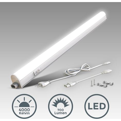 Unterbauleuchte - 8W, 800lm, LED, Stecker, erweiterbar, neutralweiß, weiß