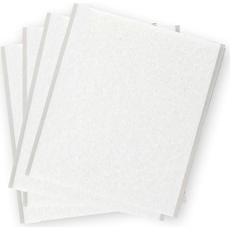 Pack 4 fieltros blancos sintéticos adhesivos 100x85mm Plasfix INOFIX (1/2)