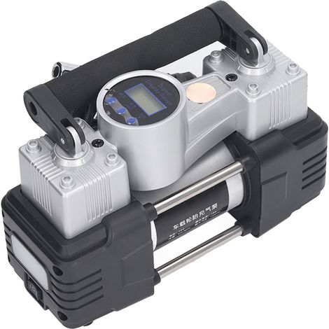 30-cylindre gonfleur de pneus intelligent 12V, compresseur d'air numérique robuste, pompe portable haute pression double cylindre pour voiture, affichage digital version voyage (1/5)