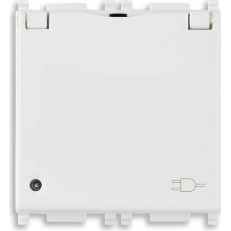 VIMAR - 14210.C.AB 2P+T 16A Universalsteckdose + weiße Schutzabdeckung