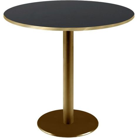 Table ronde Ø 70 cm Rome bistrot noire