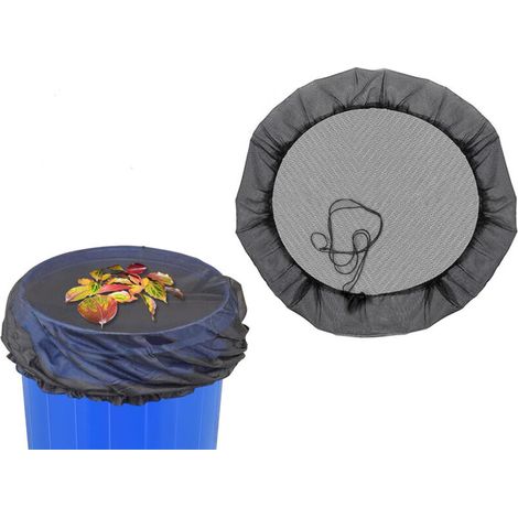 Filets de protection pour baril d'eau – 150 cm –Couvercle filet pour tonneau de pluie Cordon de serrage – Anti-insectes et débris – Polyester résistant, protège contre les débris (1/5)