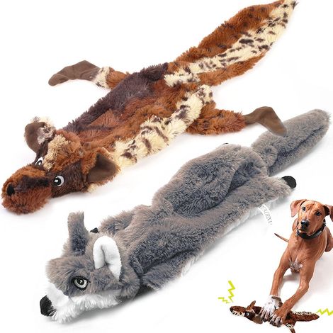 2er-Pack Plüsch-Soundspielzeug, Hundespielzeug, robuste, gefaltete Kauspielzeuge
