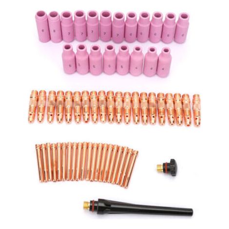 Kit d'accessoires pour torche de soudage TIG, 62 pièces, buses en céramique TIG, pinces pour WP-26/17/18 (1/4)