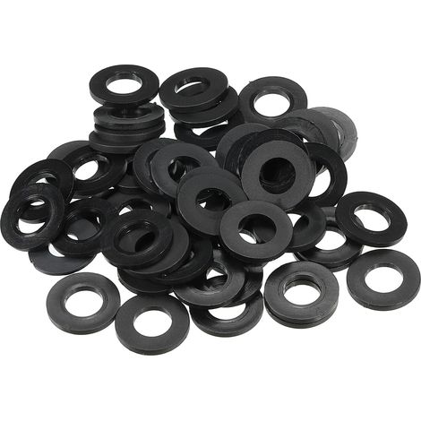 80 Paquet M10 Nylon Plat Rondelle 10 mm ID 20 mm OD 2mm Épais Noir (1/5)