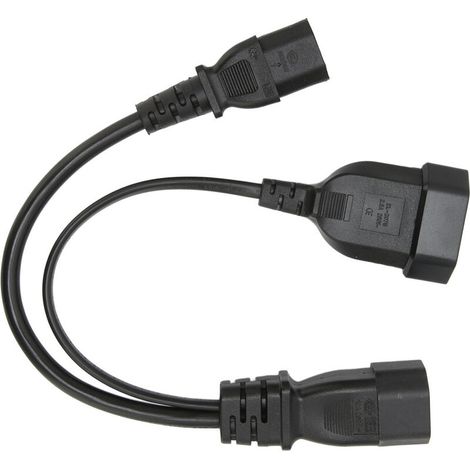 Câble IEC320 C14 vers C13 avec prise européenne, 10A 250V, longueur 12.6 pouces, pour équipements professionnels (1/5)