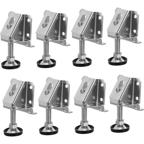 Stück robuste, verstellbare Schrankfüße, Möbelfüße zum Nivellieren, Tischfüße, Silber (1/5)