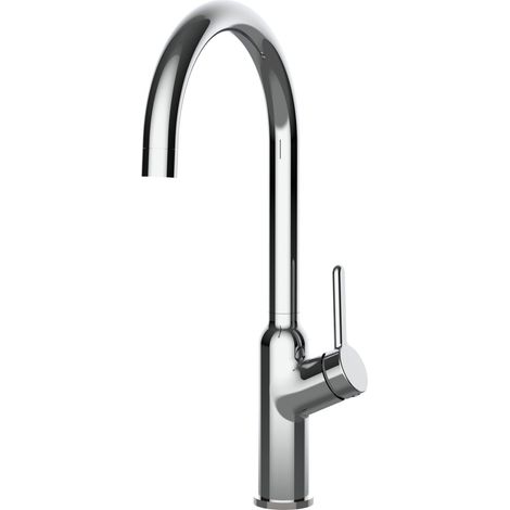 Rubinetto Miscelatore Lavello Cucina Monocomando Serie BOD con canna a U girevole a 360° Cromato (1/5)